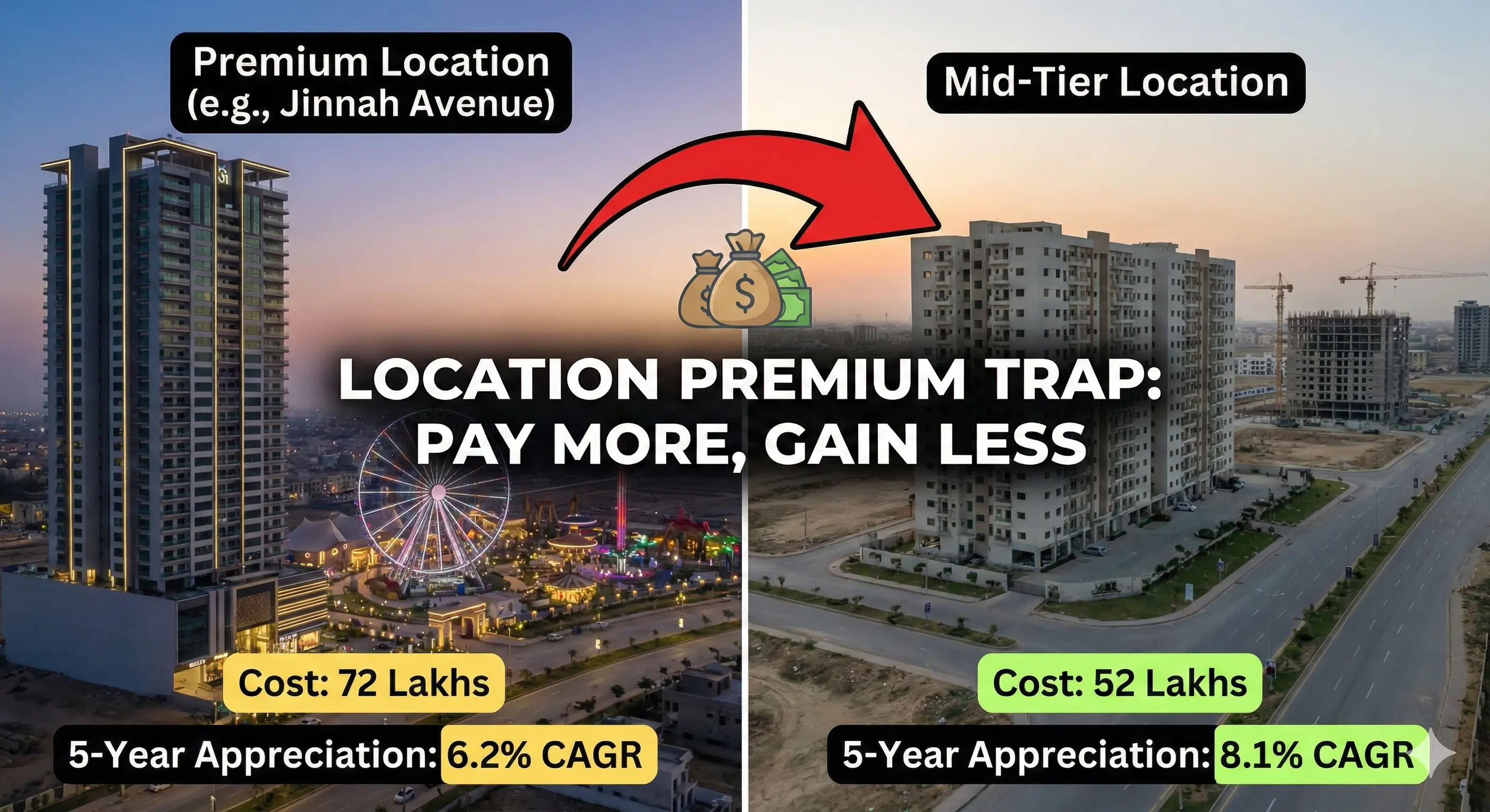 Best Apartments in Bahria Town: Why the 20 Lakh Location Premium Backfires