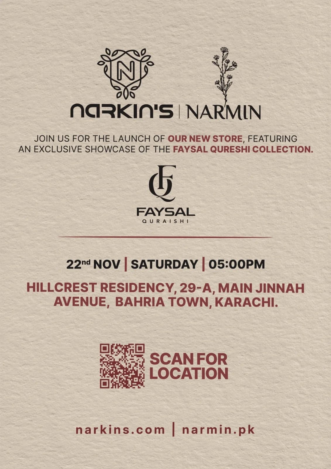 Narkin's and Narmin Open Flagship Store at Hill Crest Residency with Faysal Quraishi