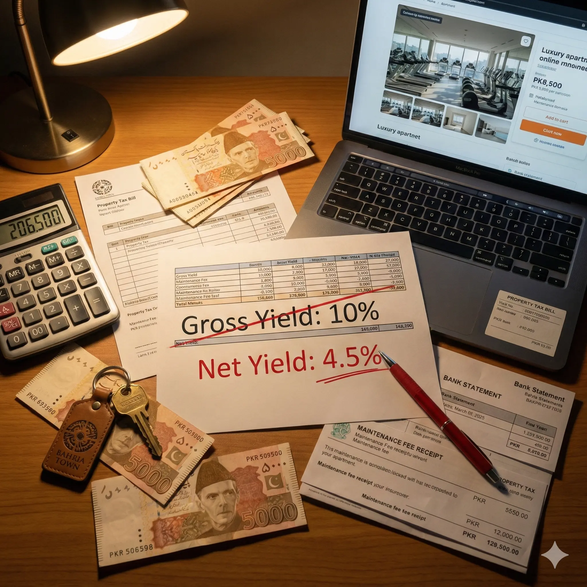 Rental Income Apartments Bahria Town: The 10% Yield Myth vs 4.5% Reality