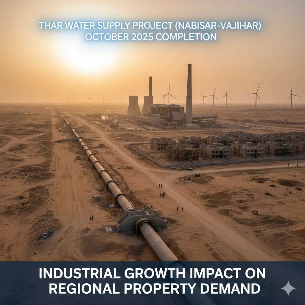 Thar Water Supply Project (Nabisar-Vajihar) Reaches October 2025 Completion: Industrial Growth Impact on Regional Property Demand