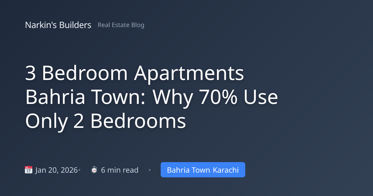 3 Bedroom Apartments Bahria Town: Why 70% Use Only 2 Bedrooms | Narkin ...