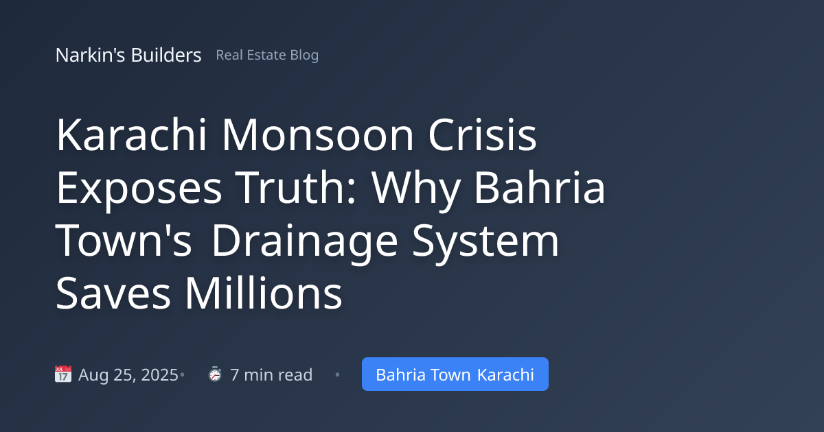 Karachi Monsoon Crisis Exposes Truth: Why Bahria Town's Drainage System ...