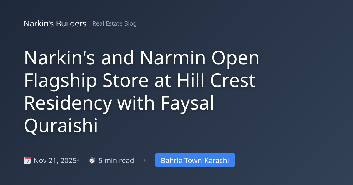 Narkin's and Narmin Open Flagship Store at Hill Crest Residency with ...